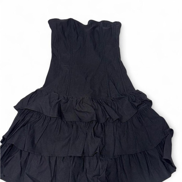 Princess Polly Black Strapless Tiered Ruffle Mini Dress - Picture 3 of 3